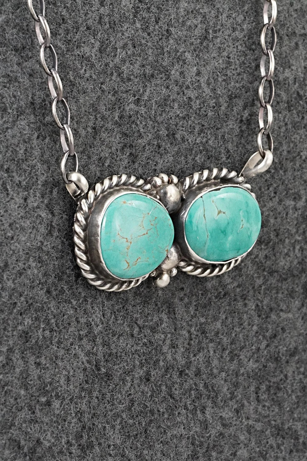 Turquoise & Sterling Silver Necklace - Antwone Brown