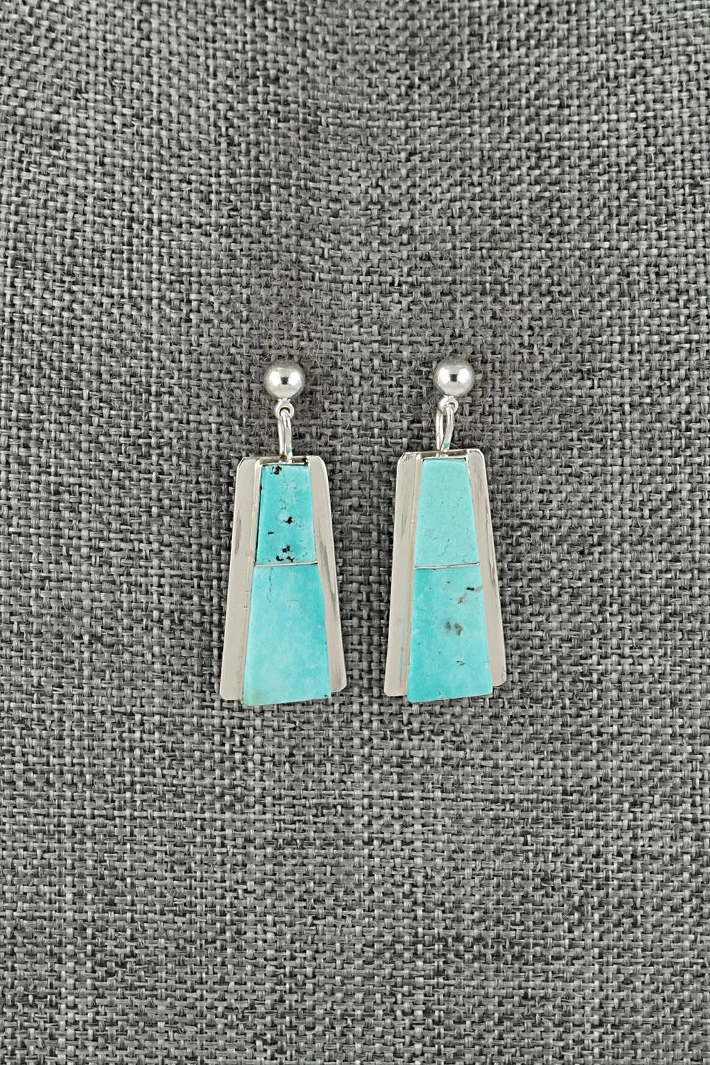 Turquoise & Sterling Silver Earrings - Brenda Pete