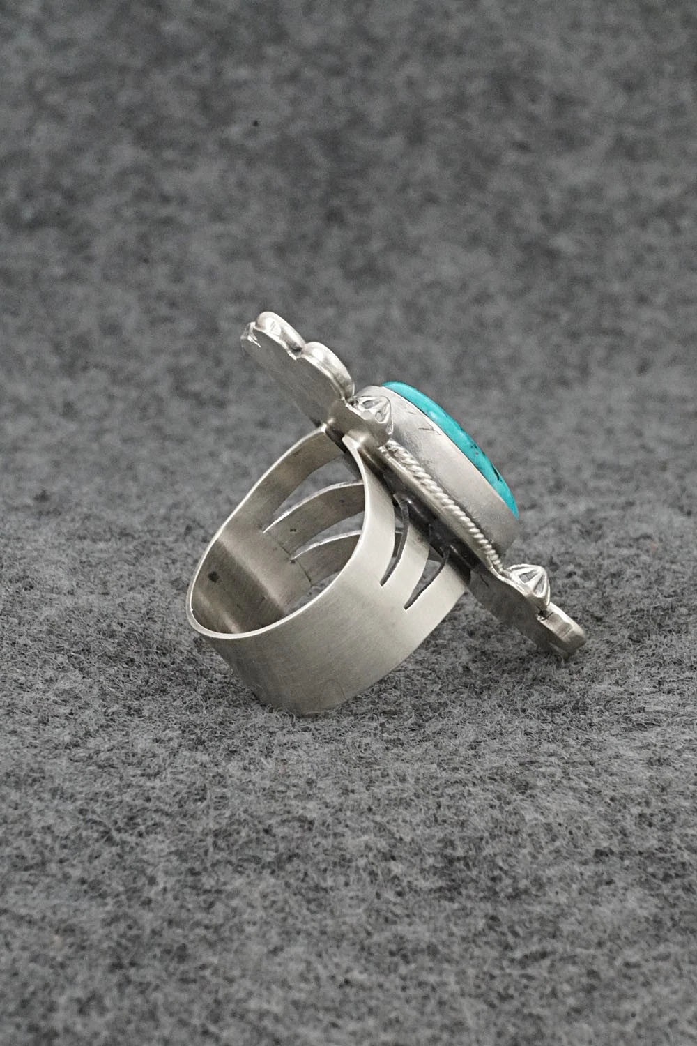 Turquoise & Sterling Silver Ring - Darrin Livingston - Size 8