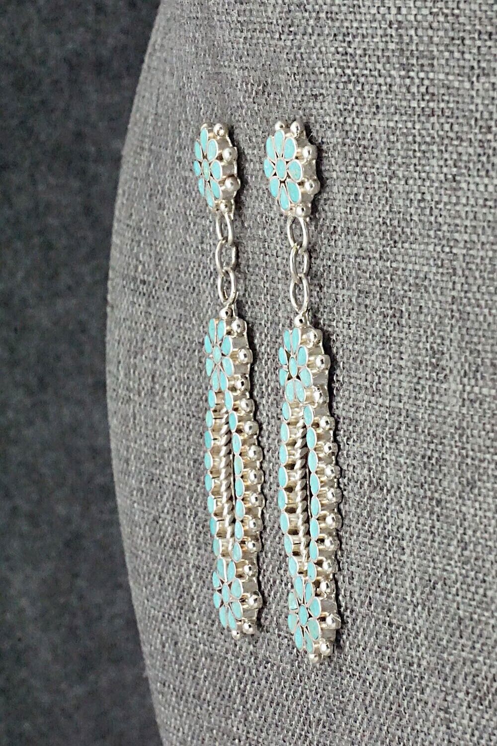 Turquoise & Sterling Silver Earrings - Michelle Peina