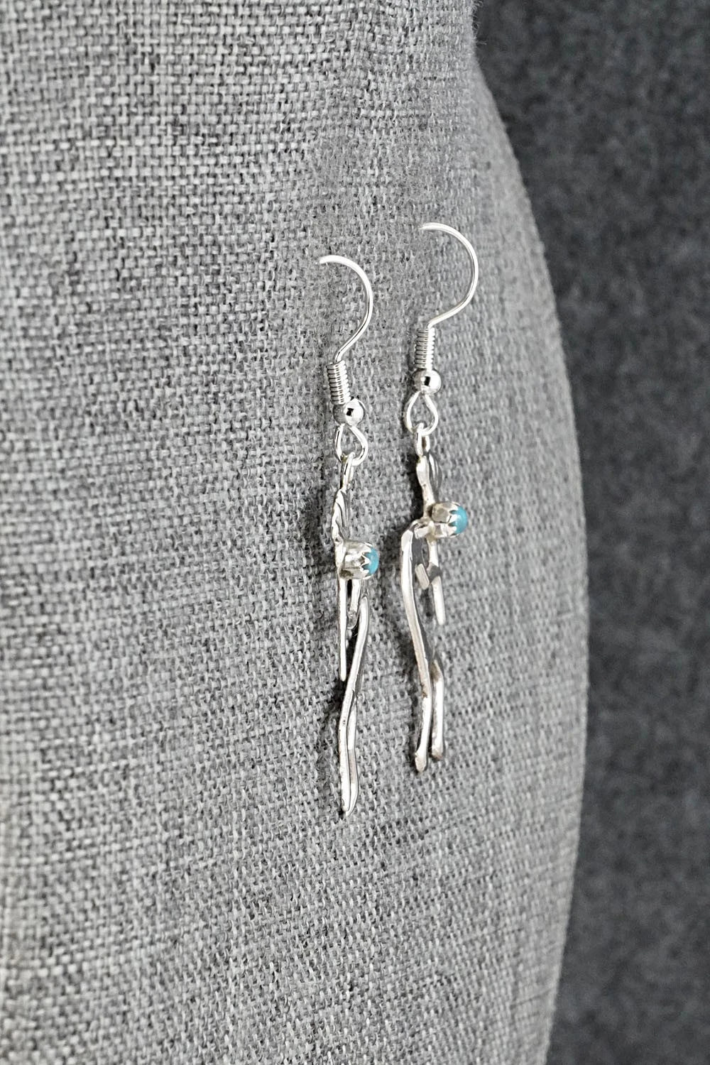 Turquoise and Sterling Silver Earrings - Lorraine Chee