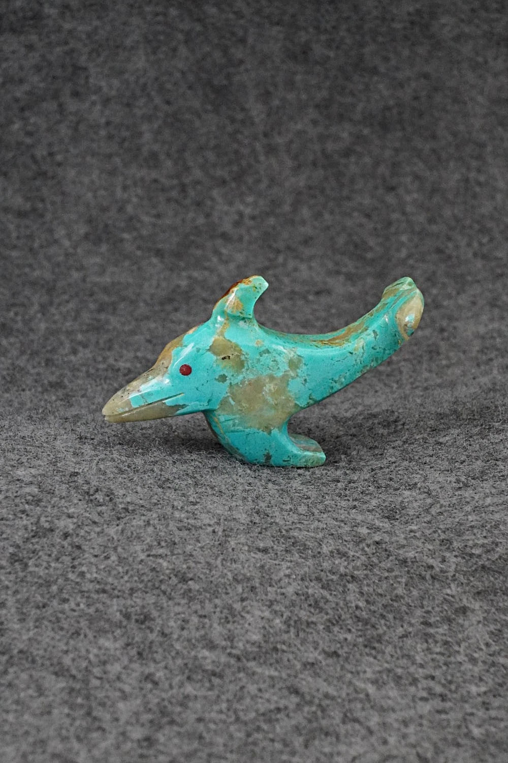 Dolphin Zuni Fetish Carving - Kenric Laiwekete