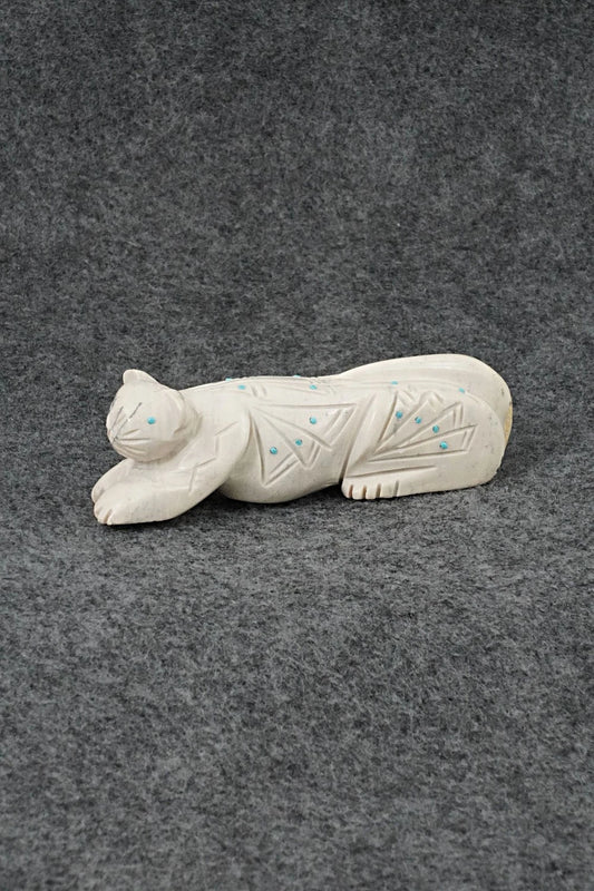 Mountain Lion Zuni Fetish Carving - Adrian Cachini