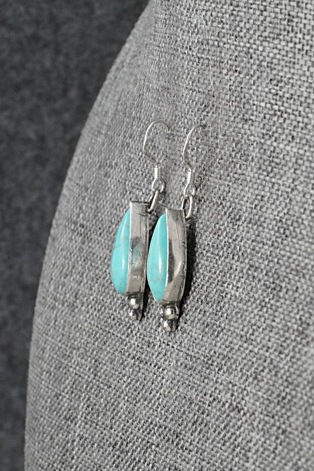 Turquoise & Sterling Silver Earrings - Robinson Martinez