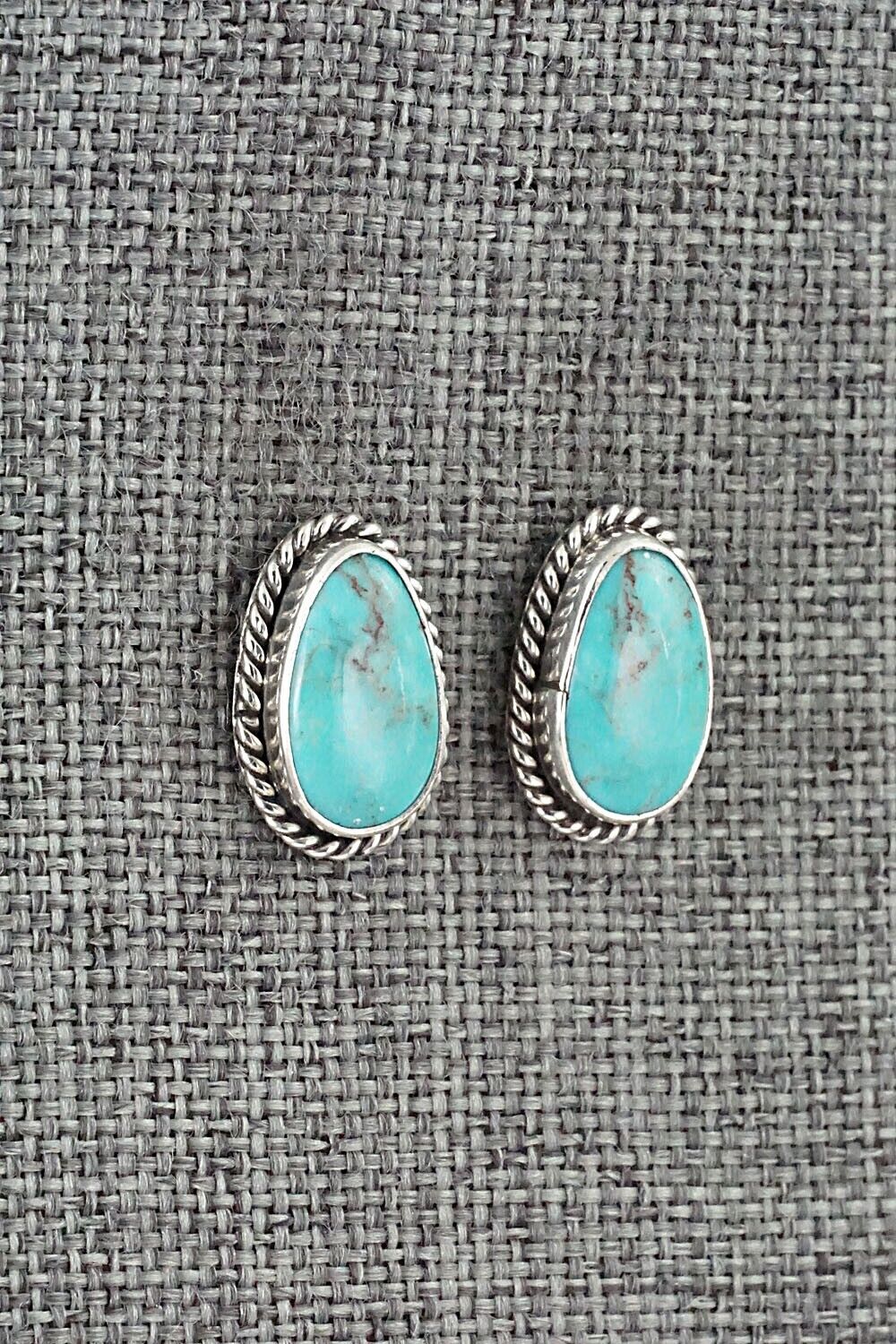 Turquoise & Sterling Silver Earrings - Marco Begaye