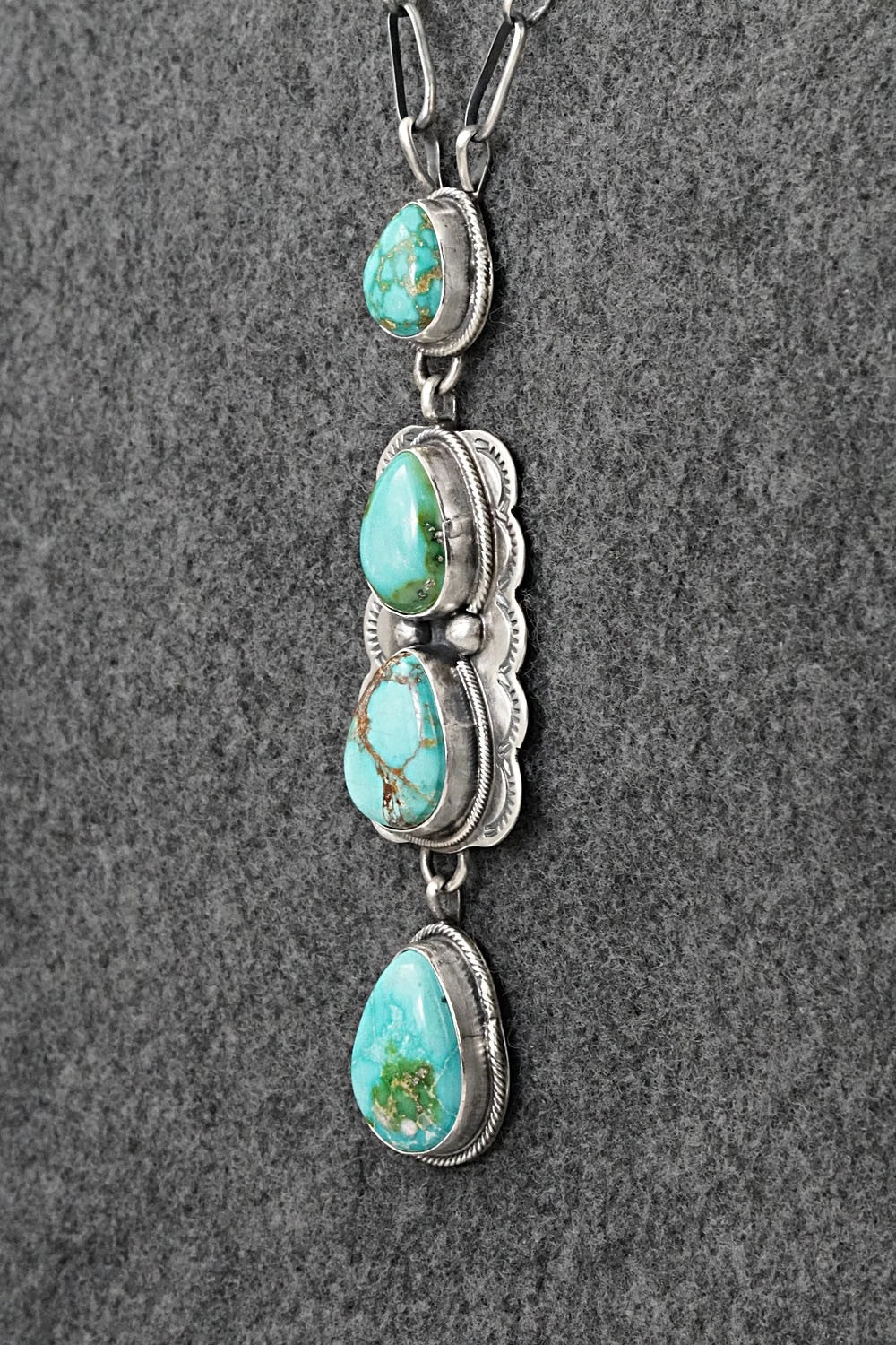 Turquoise & Sterling Silver Necklace - Bobby Johnson