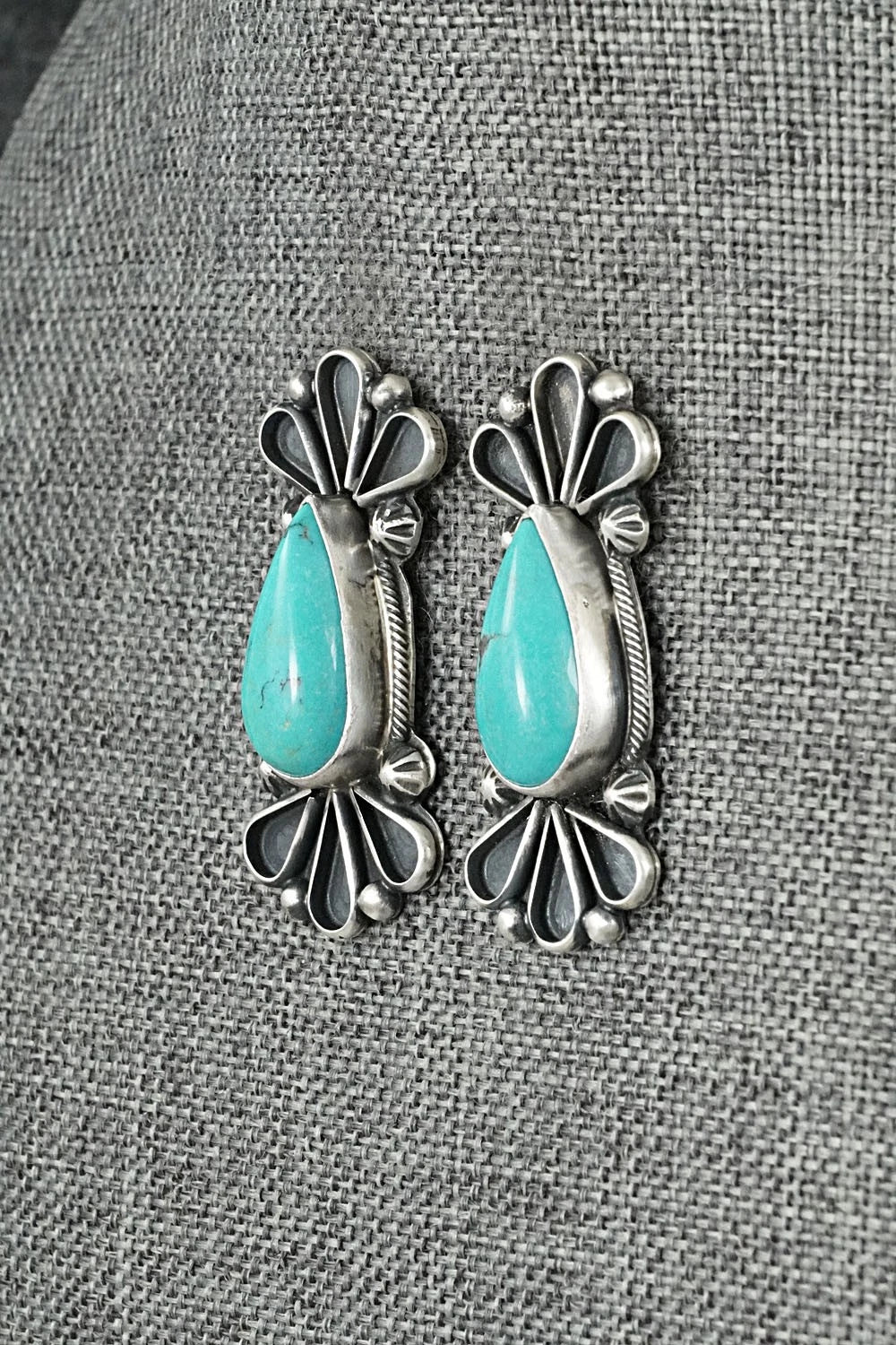 Turquoise & Sterling Silver Earrings - Bobby Johnson
