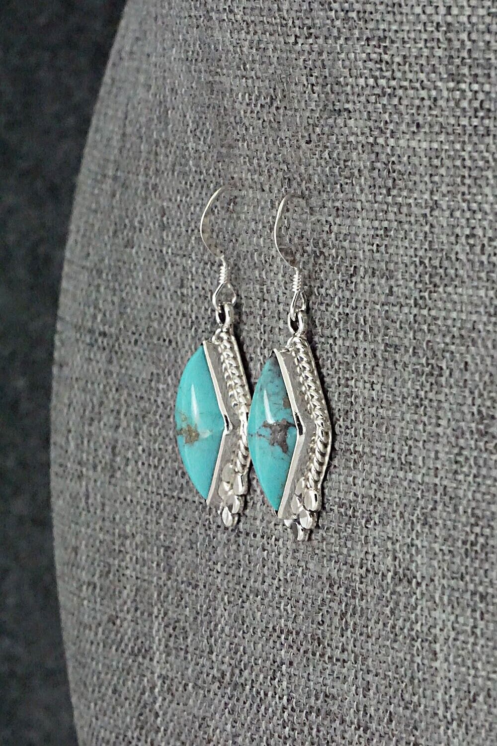 Turquoise & Sterling Silver Earrings - Gary Shorty