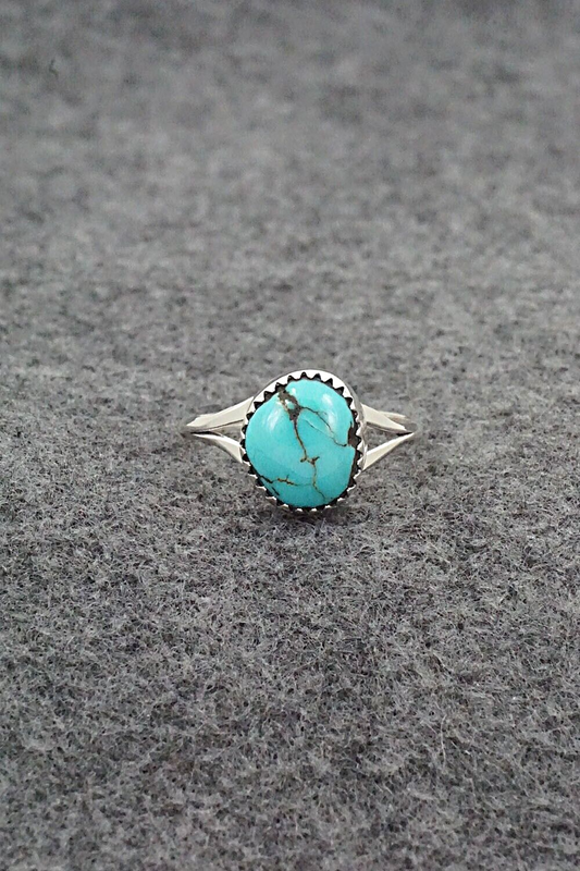 Turquoise & Sterling Silver Ring - Betty Hawthorne - Size 9