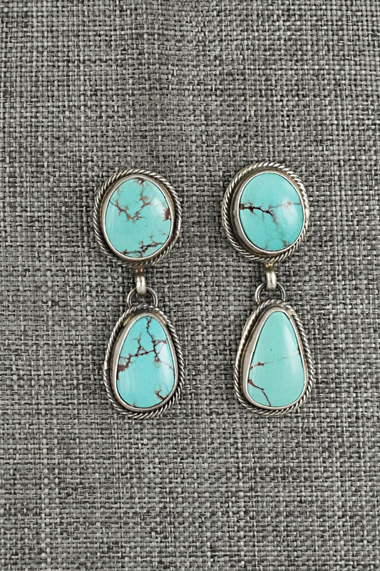 Turquoise & Sterling Silver Earrings - Kathleen Chavez