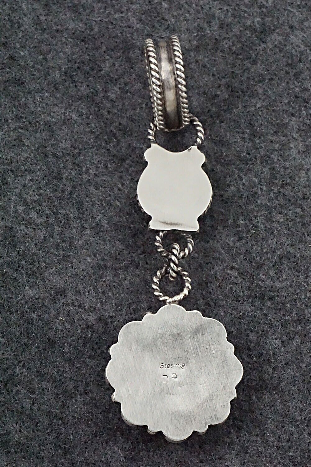 Turquoise and Sterling Silver Pendant - Devon Brown
