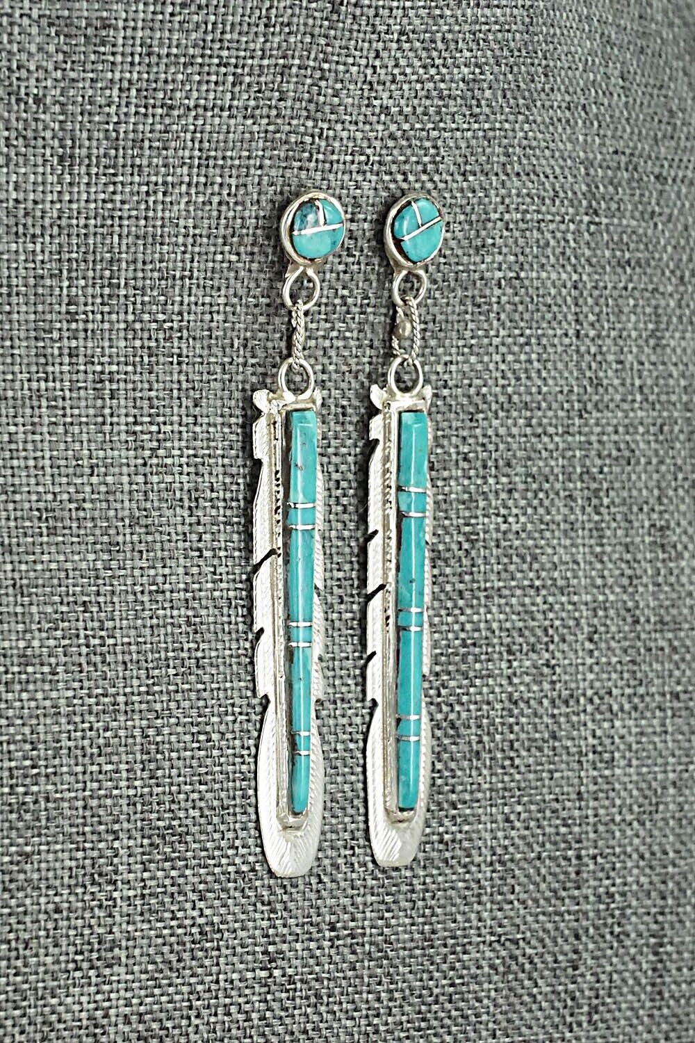 Turquoise & Sterling Silver Earrings - Terrance Panteah