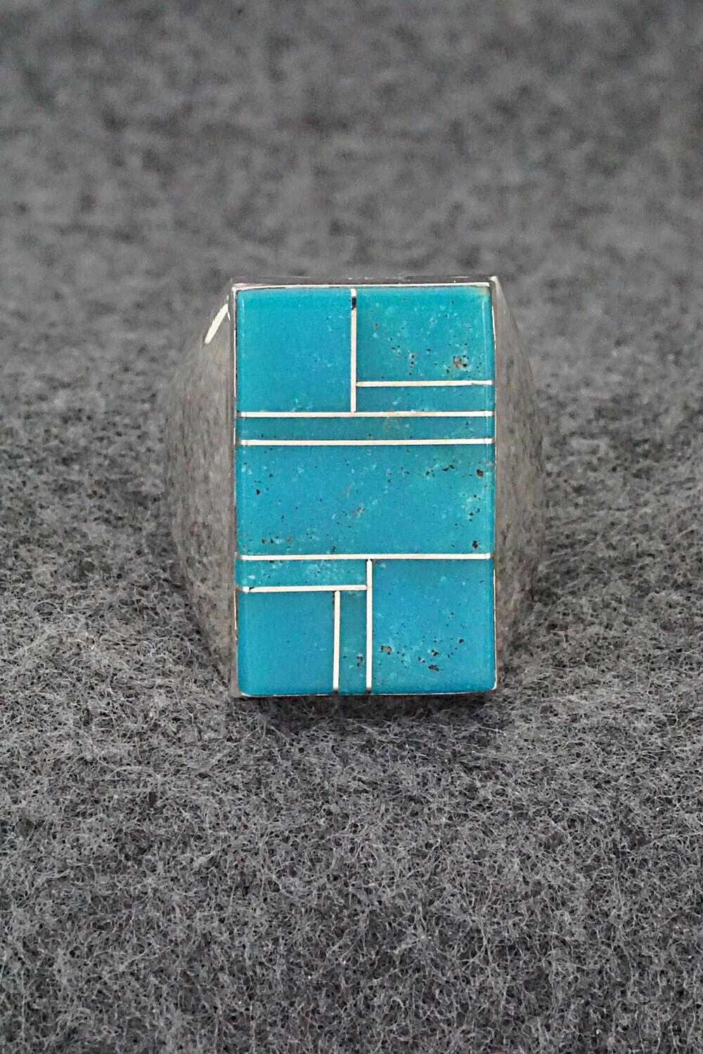 Turquoise & Sterling Silver Ring - Wilbert Gray - Size 10.5