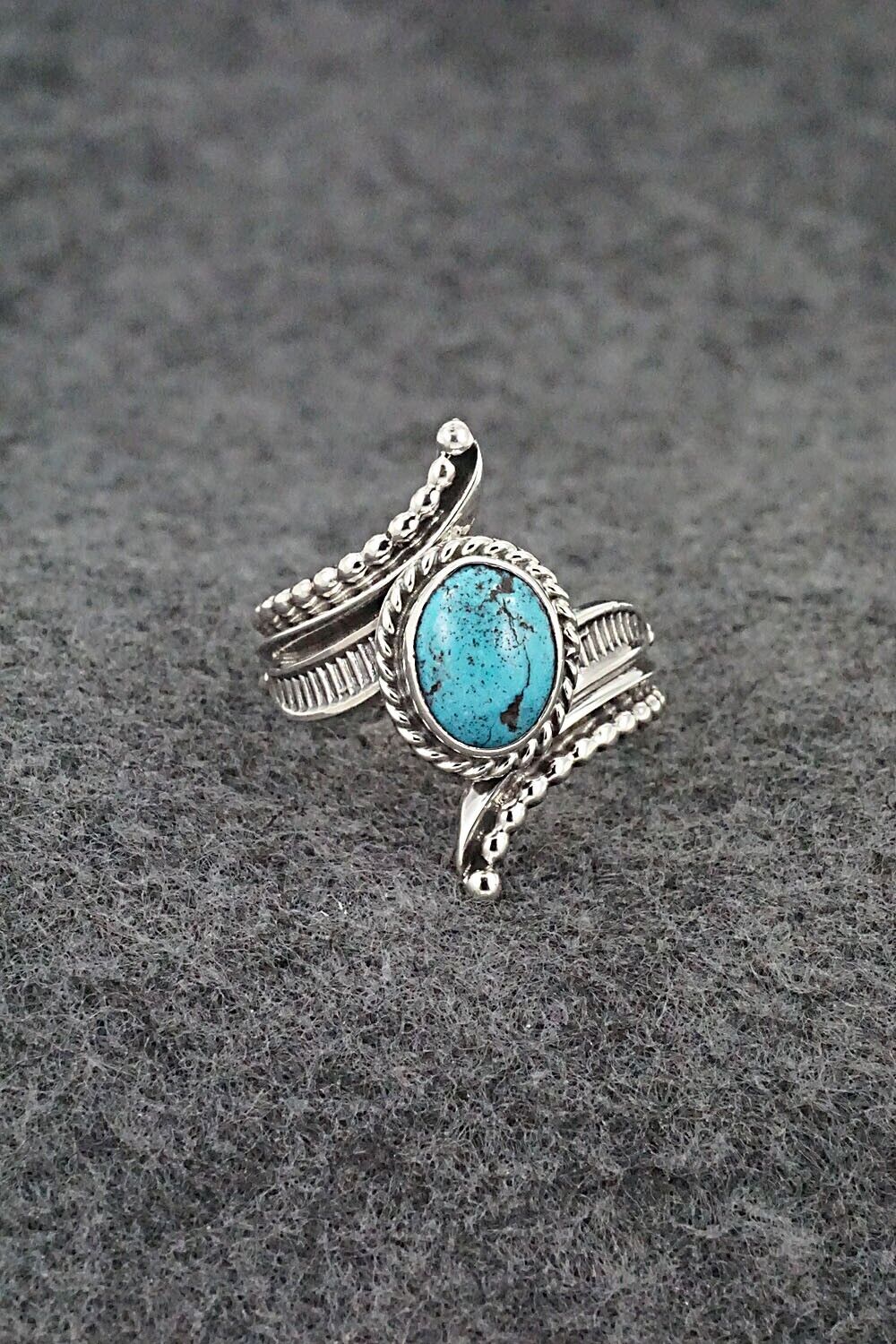 Turquoise & Sterling Silver Ring - Thomas Yazzie - Size 7