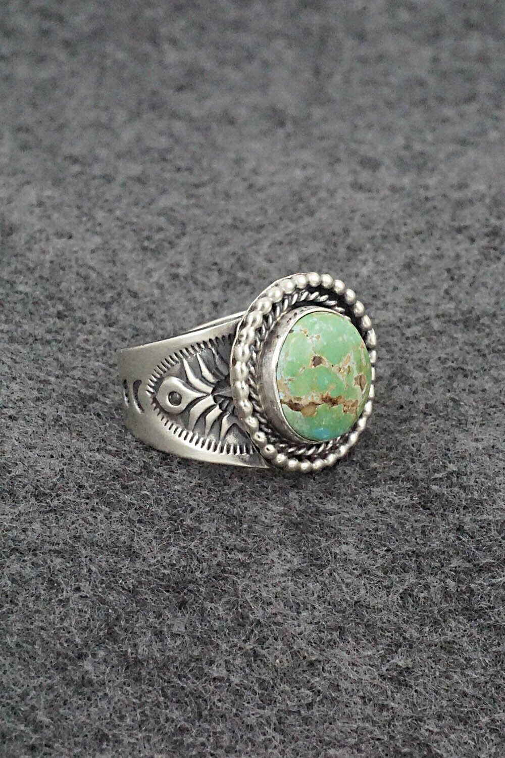 Turquoise & Sterling Silver Ring - Jeannette Saunders - Size 8.5