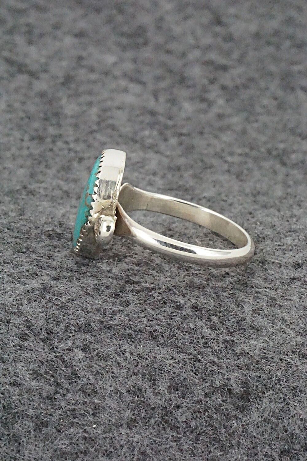 Turquoise & Sterling Silver Ring - Priscilla Reeder - Size 8.25