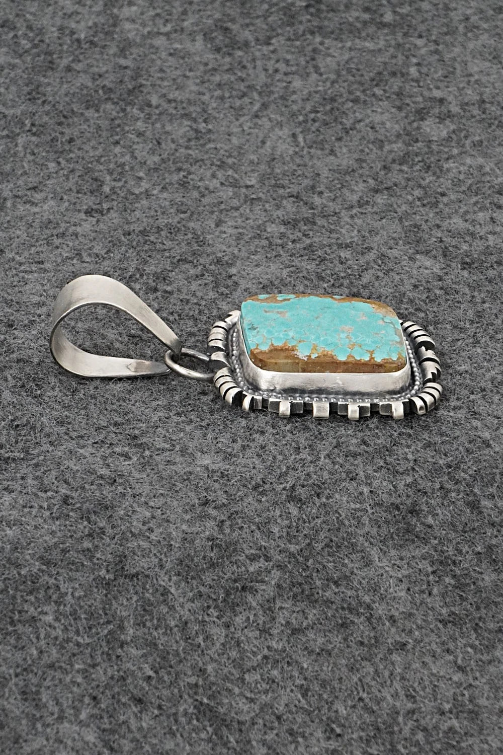 Turquoise & Sterling Silver Pendant - Randy Billy