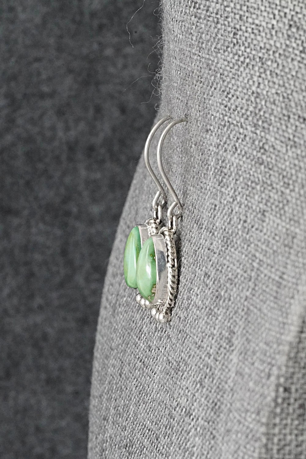 Turquoise & Sterling Silver Earrings - Eugene Gruber