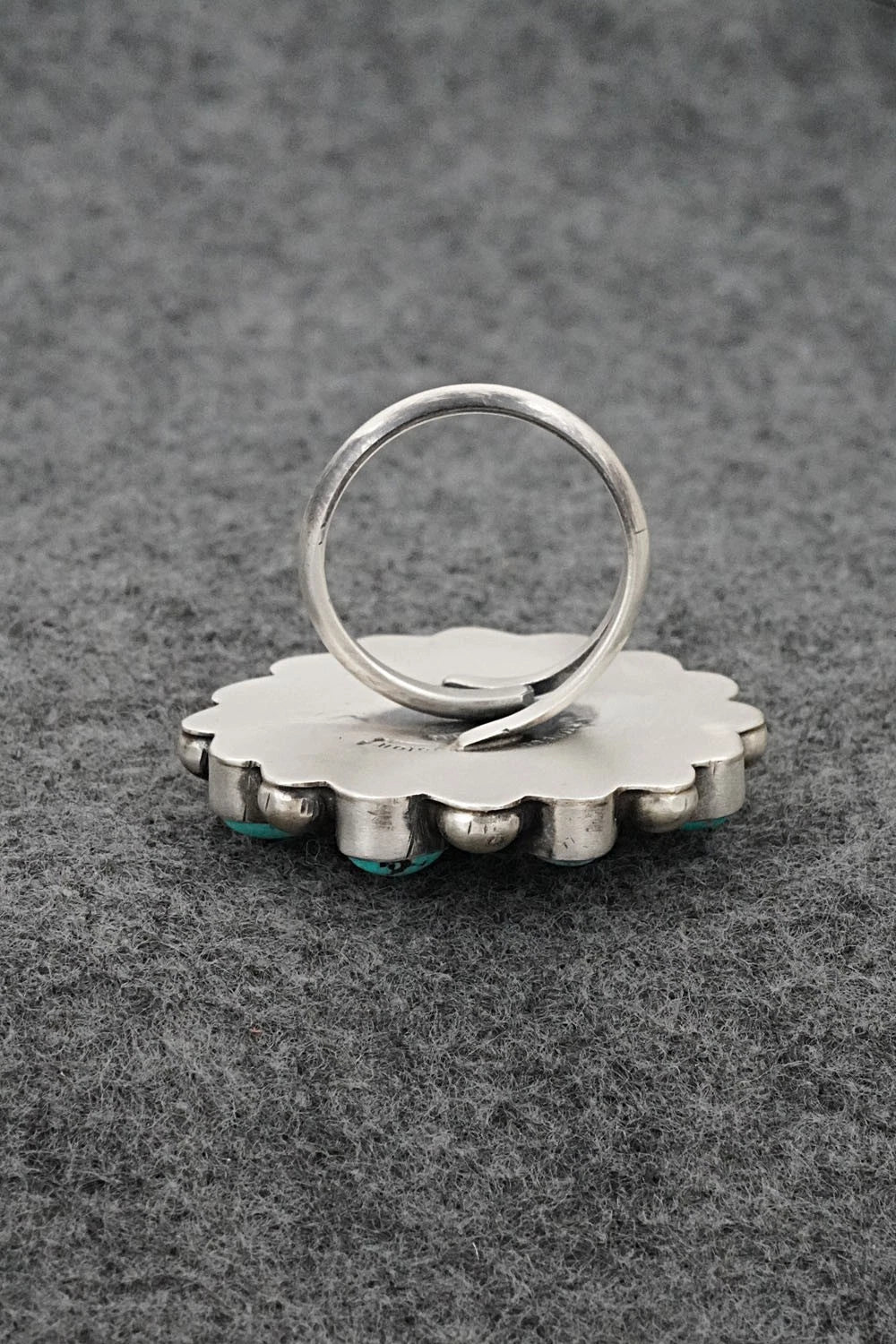 Turquoise & Sterling Silver Ring - Kathleen Livingston - Size Adjustable