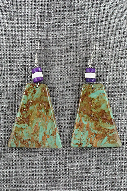 Turquoise & Sterling Silver Earrings - Lupe Lovato