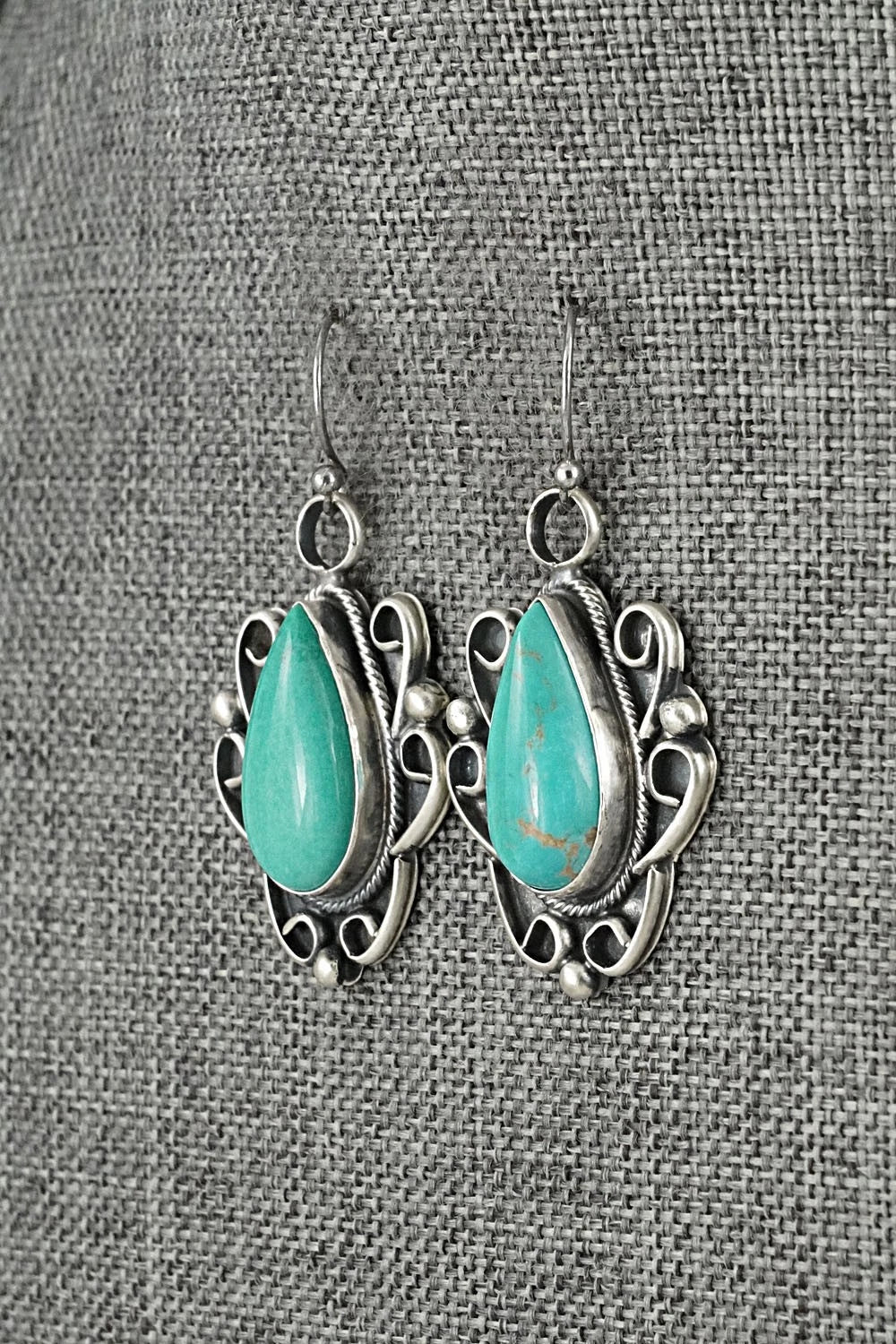 Turquoise & Sterling Silver Earrings - Kobe Martinez