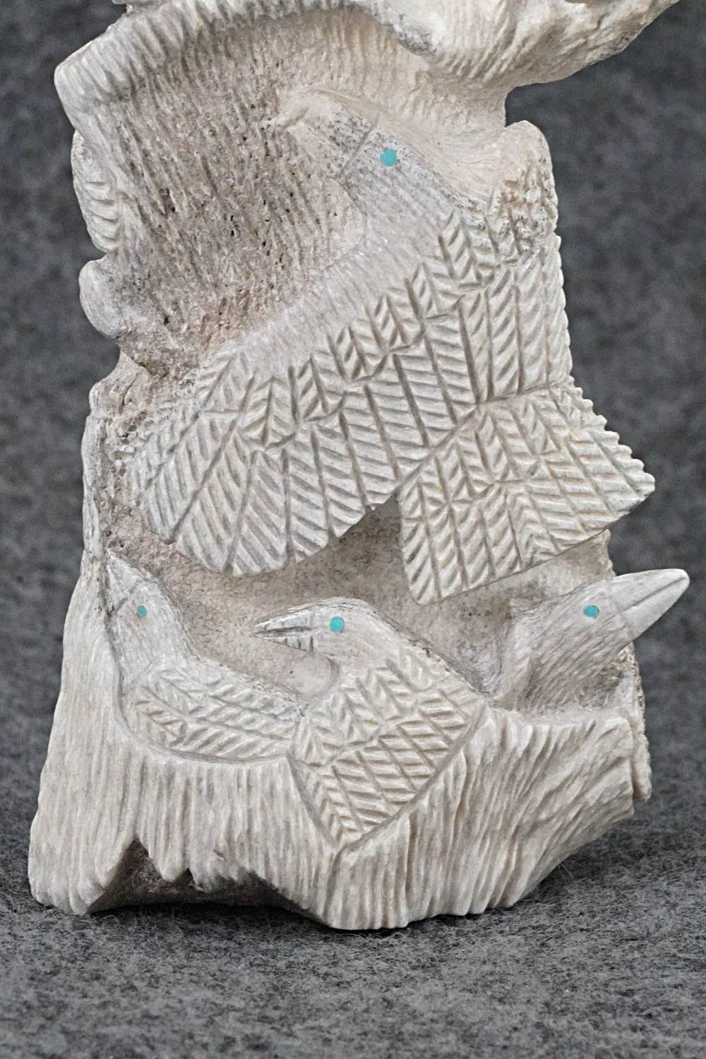 Bears and Eagle Zuni Fetish Carving - Destry Siutza