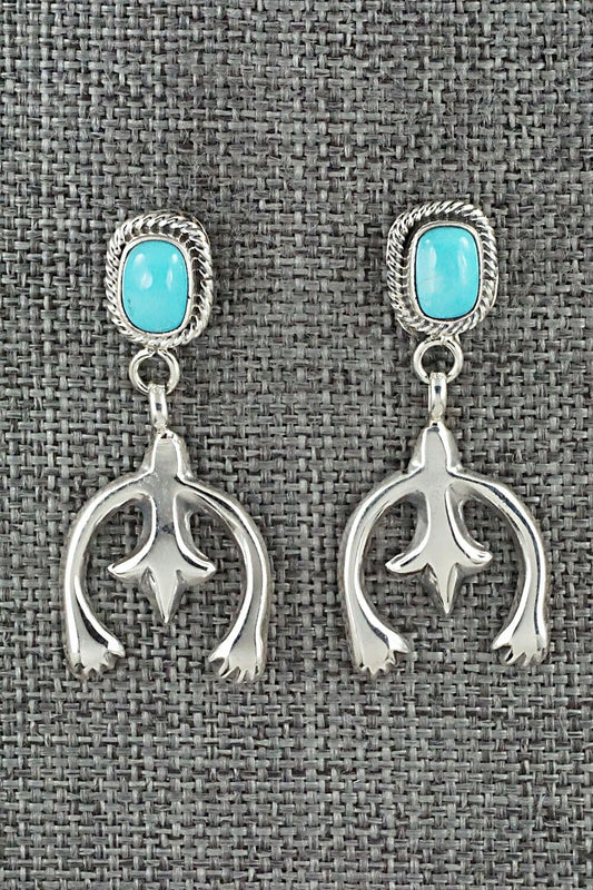 Turquoise & Sterling Silver Earrings - Verley Betone