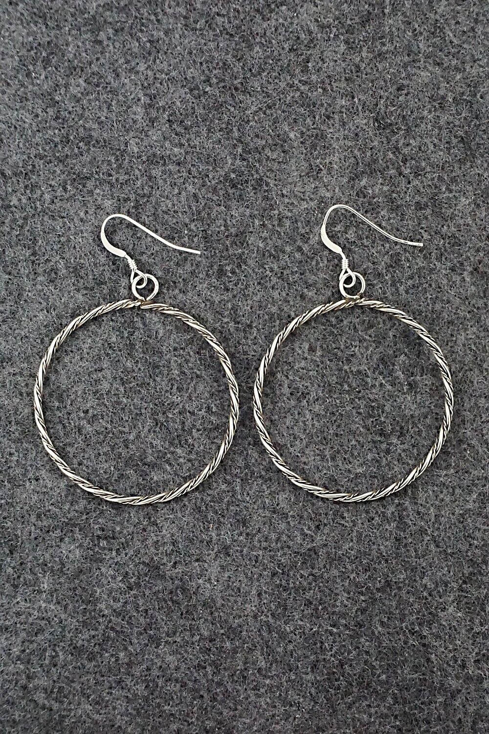 Sterling Silver Hoop Earrings - Caroline Tsosie