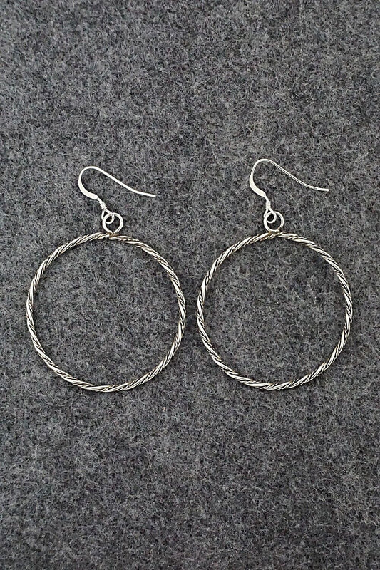 Sterling Silver Hoop Earrings - Caroline Tsosie