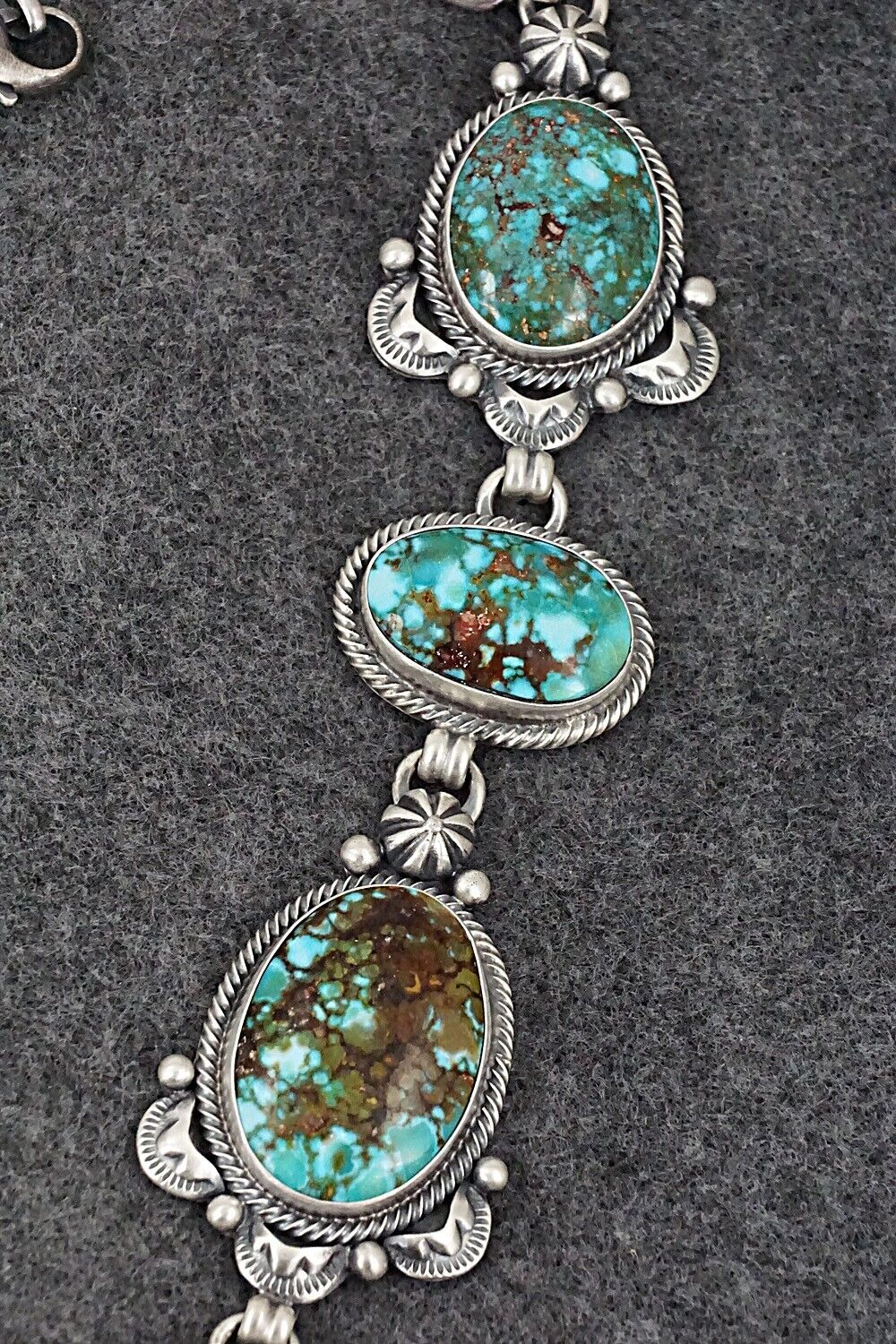 Turquoise & Sterling Silver Necklace and Earrings Set - Randy Boyd