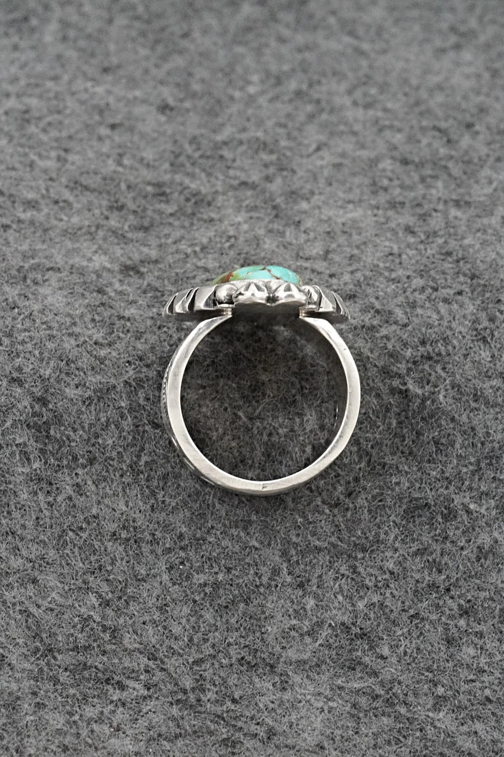 Turquoise & Sterling Silver Ring - Samuel Yellowhair - Size 7