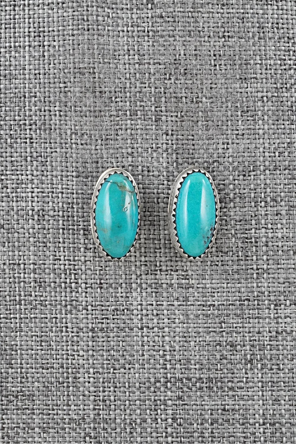 Turquoise & Sterling Silver Necklace and Earrings Set - Murray Hannaweeka