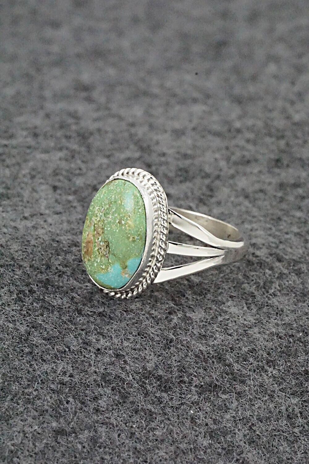 Turquoise & Sterling Silver Ring - Judy Largo - Size 8.5