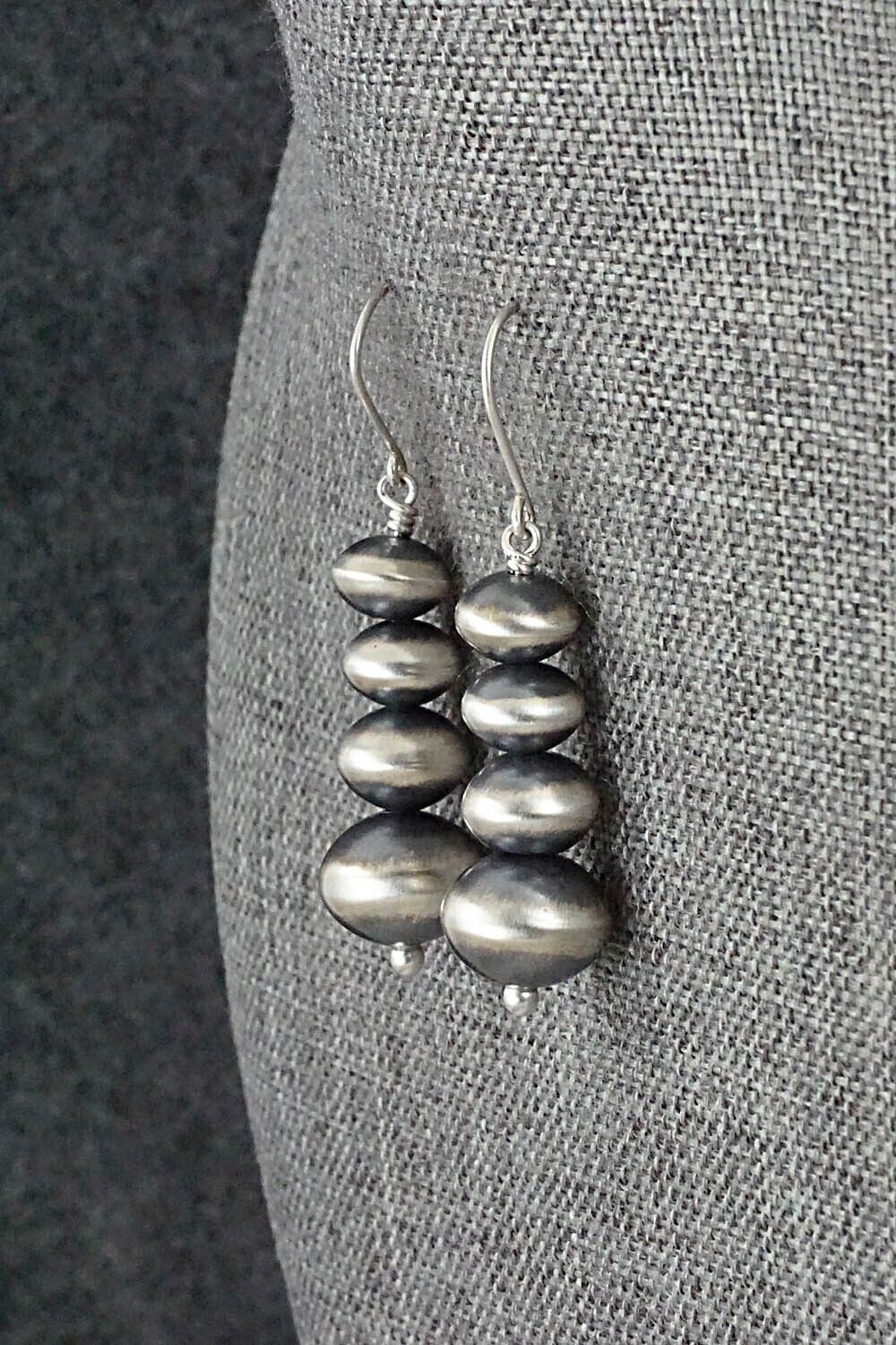 Sterling Silver Navajo Pearl Earrings - Bryannen Halwood