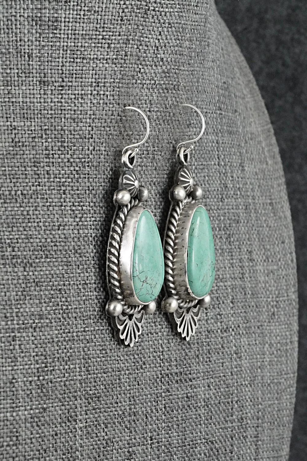 Turquoise & Sterling Silver Earrings - Michael Calladitto
