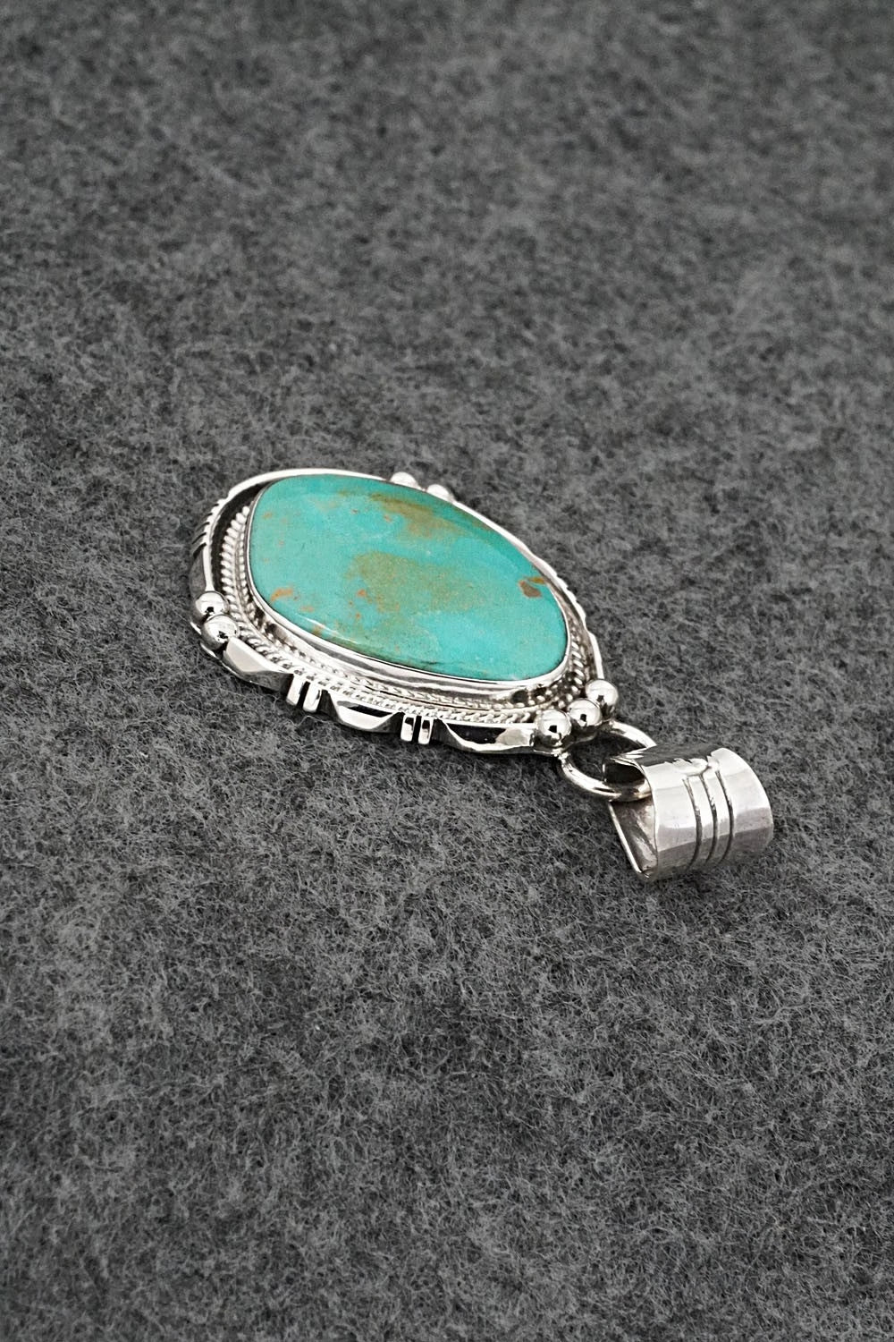 Turquoise & Sterling Silver Pendant - Marita Benally