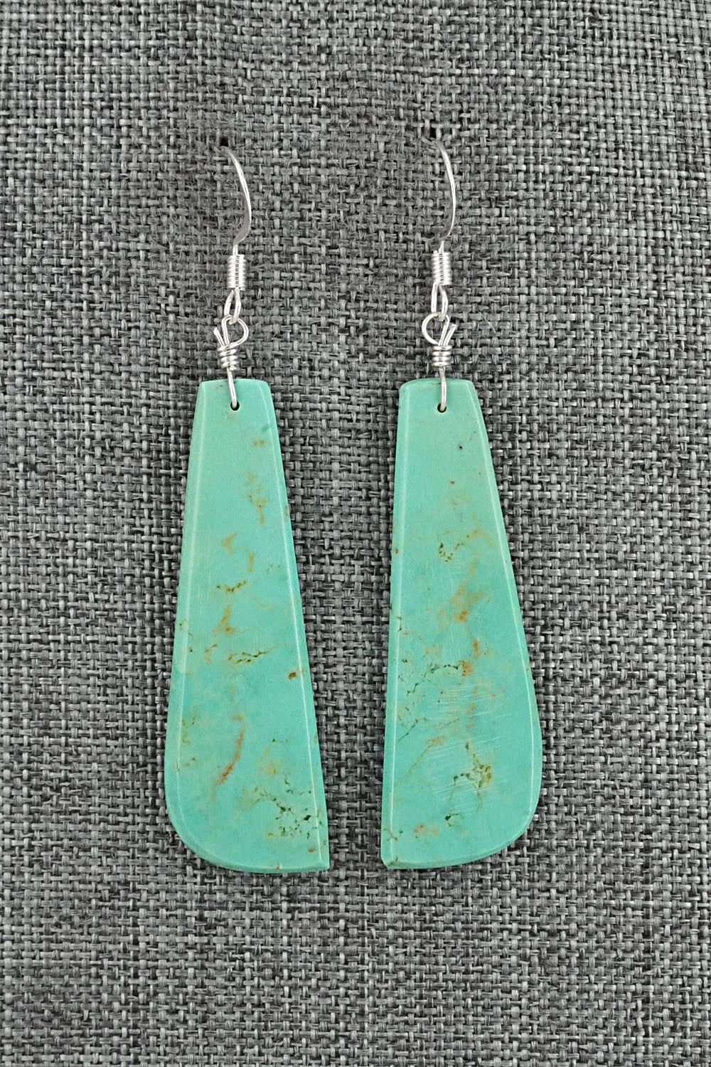 Turquoise & Sterling Silver Earrings - Lupe Lovato