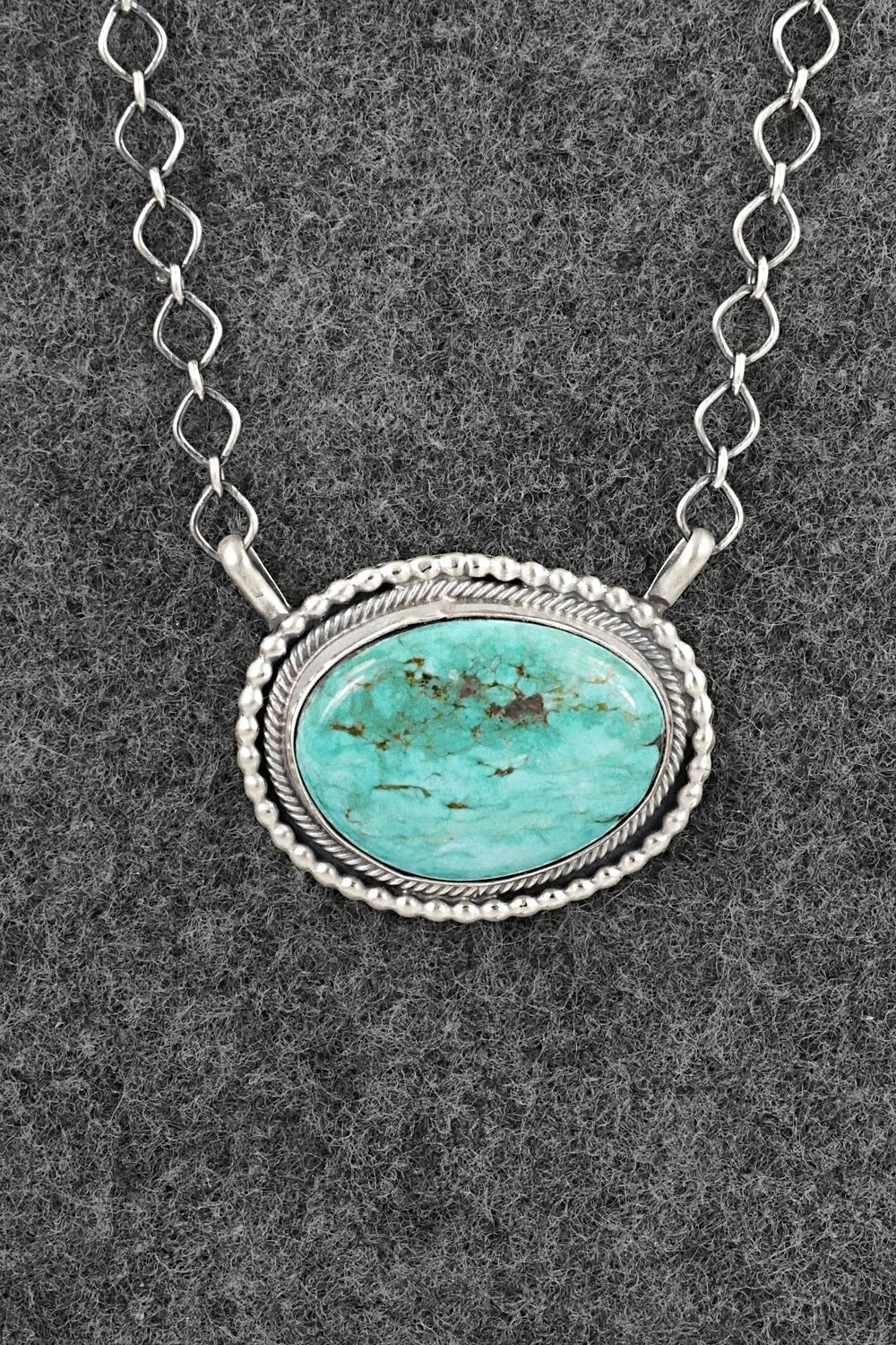 Turquoise & Sterling Silver Necklace - Darrin Livingston