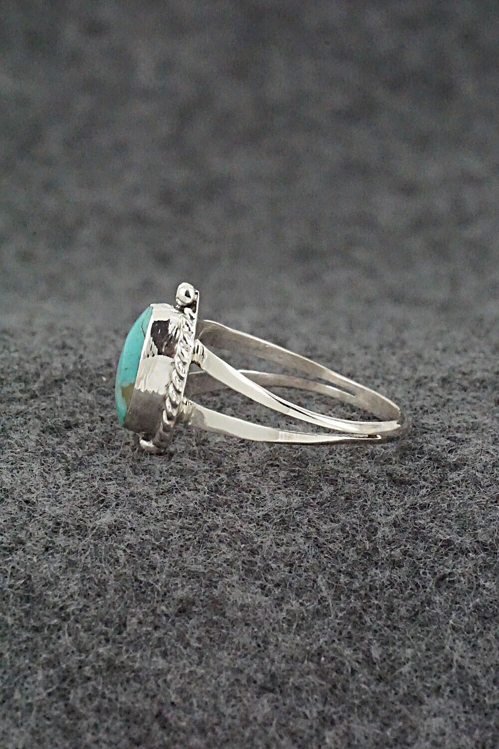 Turquoise & Sterling Silver Ring - Alice Rose Saunders - Size 7