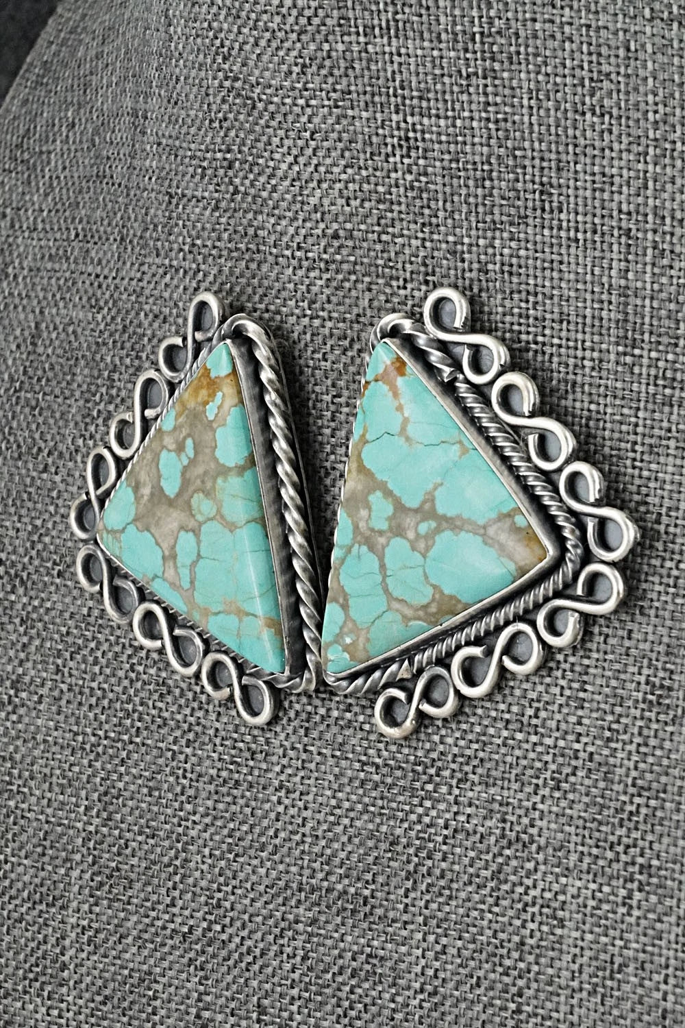 Turquoise & Sterling Silver Necklace and Earrings Set - Paul Livingston