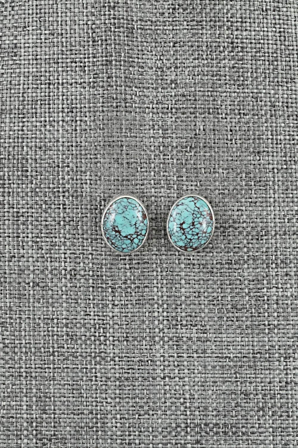 Turquoise & Sterling Silver Earrings - Eugene Gruber