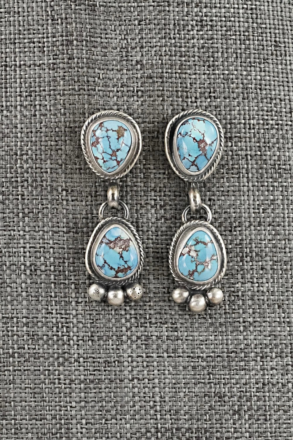 Turquoise & Sterling Silver Necklace and Earrings Set - Kathleen Livingston