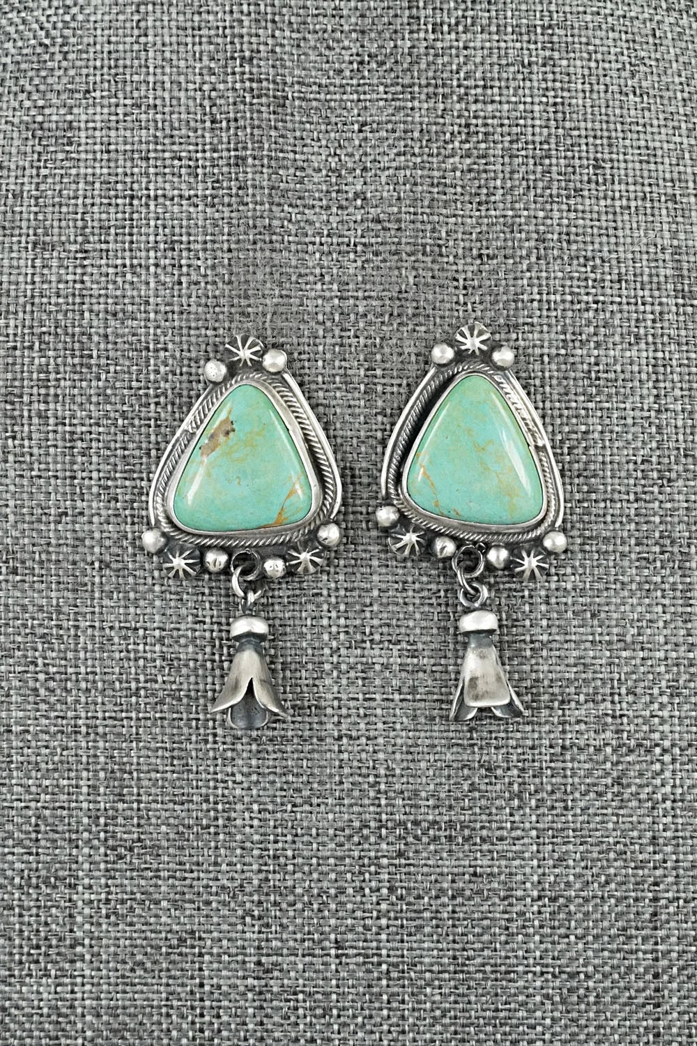 Turquoise & Sterling Silver Earrings - Bobby Johnson