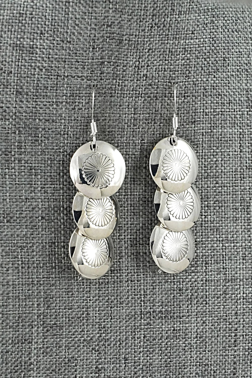 Turquoise & Sterling Silver Earrings - Ina Nez