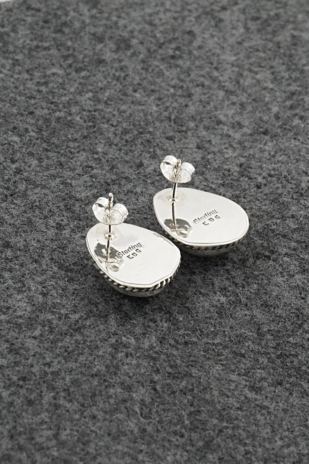 Turquoise & Sterling Silver Earrings - Eugene Gruber
