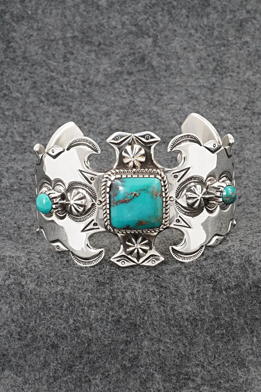 Turquoise & Sterling Silver Bracelet - Roland Dixson