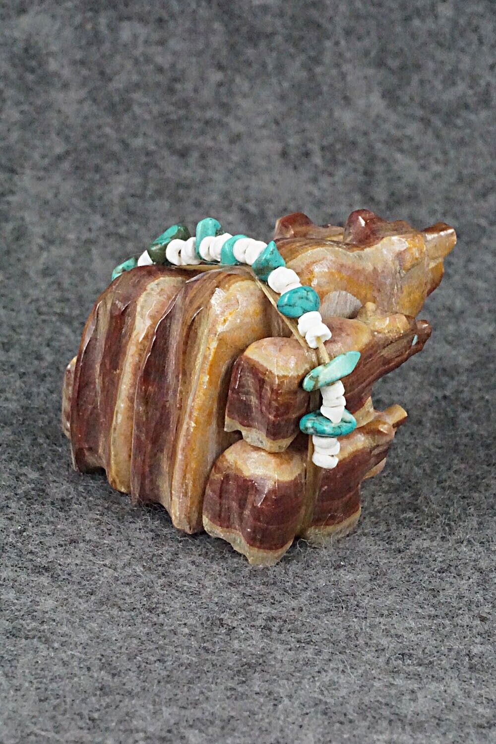 Bear Family Zuni Fetish Carving - Tim Lementino