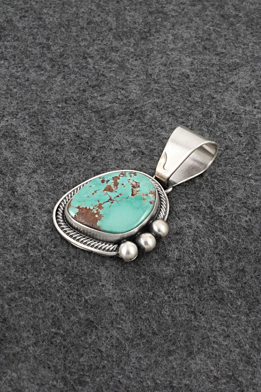 Turquoise & Sterling Silver Pendant - Darrin Livingston