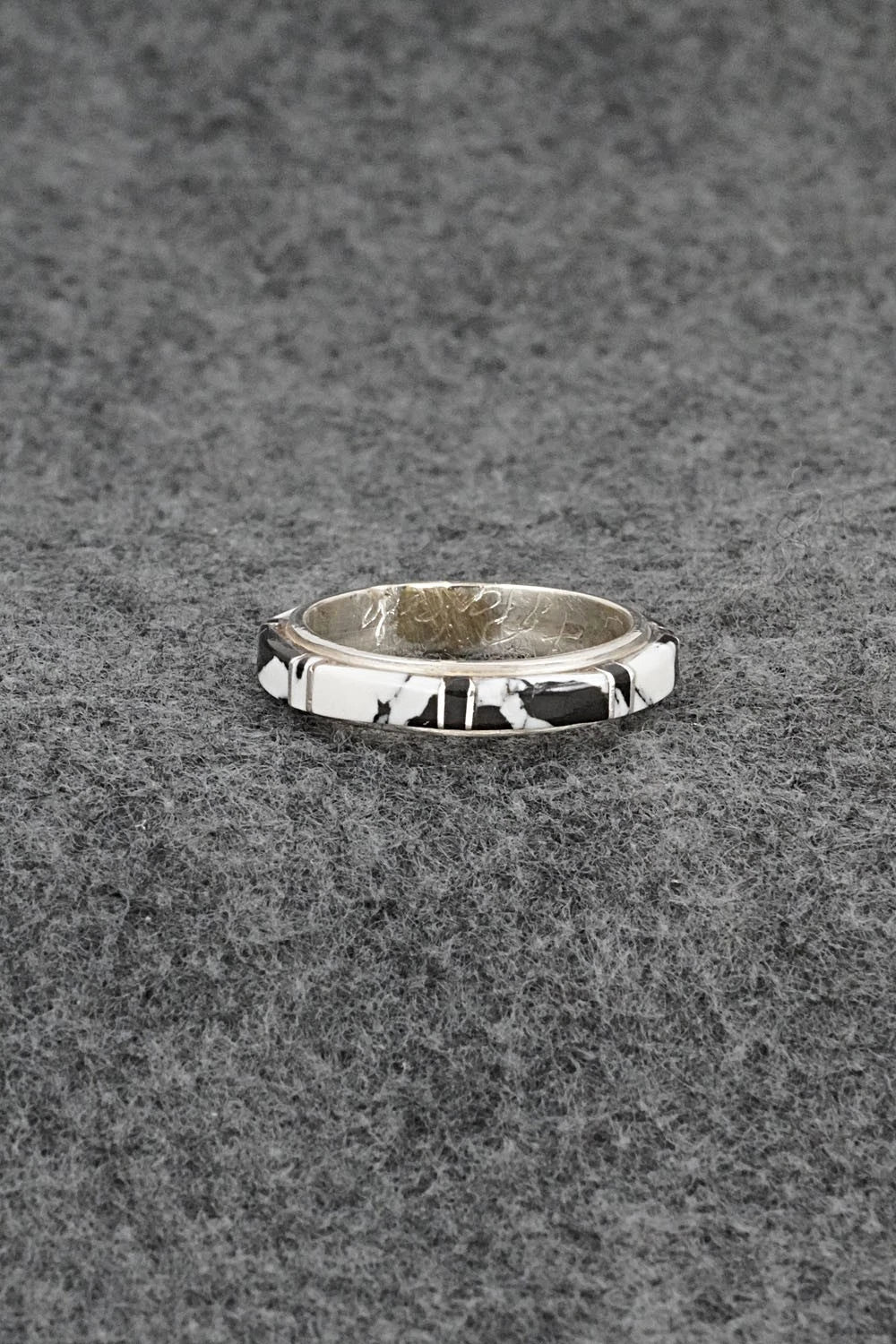 White Buffalo & Sterling Silver Ring - Terrance Panteah - Size 9