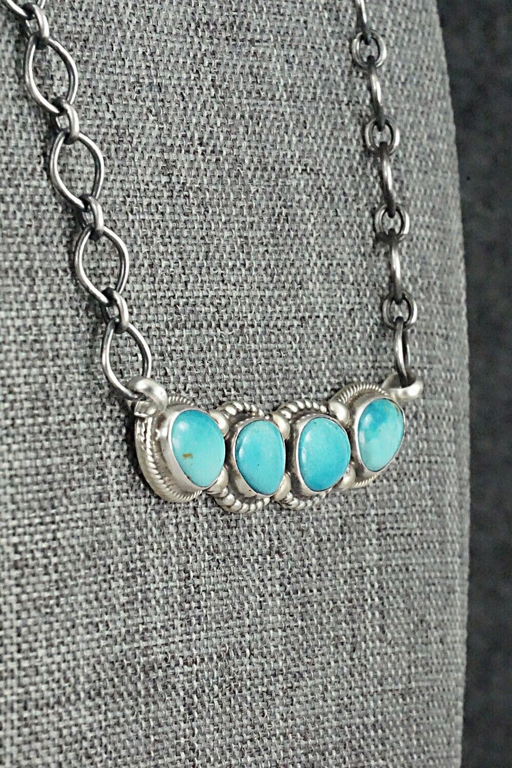 Turquoise & Sterling Silver Necklace - Kathleen Livingston